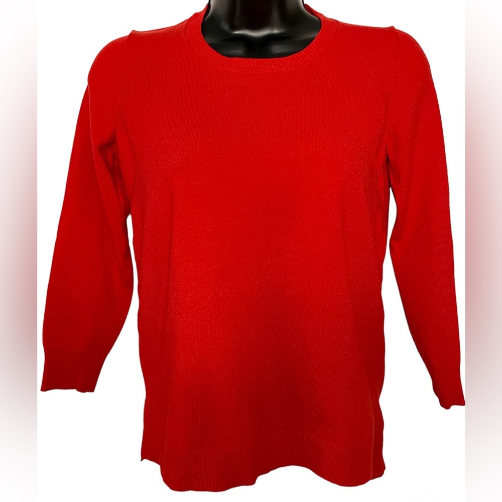 THEORY Orange-red crew neck sweater Size P/TP